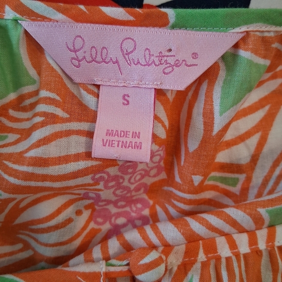 Lilly Pultizer Jemma 100 % Cotton Tunic Size Small - Picture 5 of 6